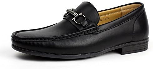 Mens Driving Slip On Casual Shoes Smart Loafers Leather Look Moccasin Style (UK 9/EU 43)