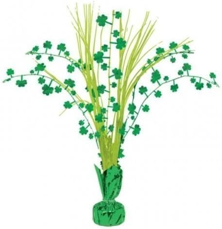 St Patricks Day 3 x Shamrocks Spray Table Centrepiece Decoration