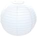 Produktbild White Round Paper Bamboo Style Ribbed Lampshade 40cm / 16"