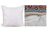 Luxbon 4er Set Jacquard indischer Elefant Baumwolle Leinen Kissenbezug Wurfkissenbezug Platz Akzente Setzen Pillowcase Cafe Haus Auto Deko 18 x 18 “ - 4