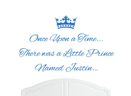 Once Upon a Time Prince Justin Large Wall Sticker / Decal Bed Room Art Boy / Baby - Choice of Colours