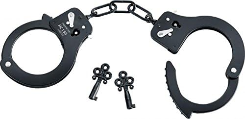 Perfecta Handcuff HC 150 Carbon Steel Black Includes 2 Keys, 2.1707