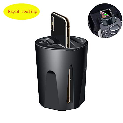 Preisvergleich Produktbild ZDGM 10W Auto Wireless Charger Wireless Charger Induktions Ladegerät Cup mit USB Ausgang Überhitzungsschutz für iPhoneXS / X / 8 Samsung Galaxy S8 S7 Rand