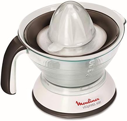 Moulinex Vitapress Spremiagrumi, Capacità di 0,6L, Caraffa Graduata, Accensione/Spegnimento Automatici, Doppia Rotazione, 2 Filtri, Facile da Usare, PC300B