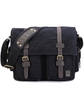 sulandy@ Top Qualität Männer Leinwand Schultertasche Umhängetasche Canvas Unisex Tasche retro literarischen Hochschule...