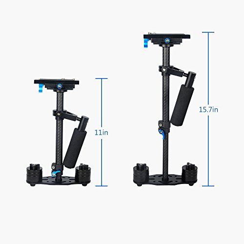Stablisateur A Main Stablisateur Vid  o Professionnel 40cm avec Plateau Rapide 1 4    et 3 8  Vis  1 1-9 5lbs   pour Cam  ra Cam  scope DV SLR DSLR Sony Canon Nikon Pentax Olympus Fuji etc