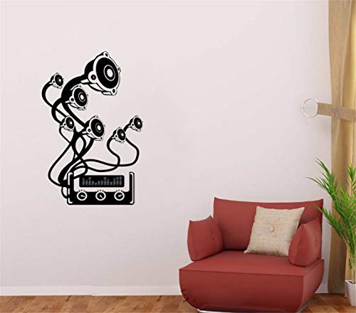 Preisvergleich Produktbild wandaufkleber 3d Wandtattoo Kinderzimmer Lautsprecherkabel Wandmusik Audio Kassette Aufkleber Aufkleber Home Interior für Wohnzimmer Kinderzimmer Kinder Schlafzimmer