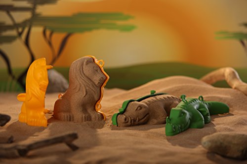 Sandcreation 3D Mini Formen für Knet-Sand, Indoor Sand und Natur Sand: Katze, Pony, Löwe, Krokodil - 3