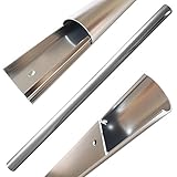 Breite: 5 cm DRALL INSTRUMENTS Kabelkanal Alu (Aluminium Leiste für LED LCD TV Wanhalterung) - Kabelabdeckung halbrund - Länge: 100 cm / 1 Meter - Kabeldurchführung Silber matt mit Montagematerial - Modell: ZL1S