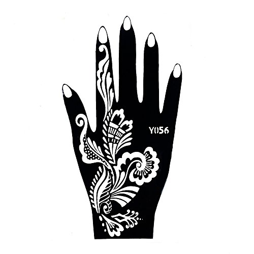 Mehndi Stencil Henna Designs for hand - single use Y056