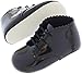 B620 BABY GIRL & BOY FIRST PRAM SHOES Soft Sole Boot | Age 6-12 Months Size 2 | Black Patent