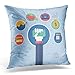 Produktbild Wnocd Throw Pillow Covers Case Bank Flat for Online Banking and Control Finance Application Budget Decorative Pillowcase Cushion Cover for Sofa Bedroom Car 18 x 18 Inches