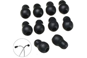 EAGLESTIME 10 Stück, Schwarz Silikon weichen Ohrstöpsel für Littmann Stethoskop