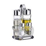 Cabida: 2x40 ml & 2x160 ml Westmark Menaje salero, pimentero, vinagrera y aceitera, 4 Piezas, Centimeters