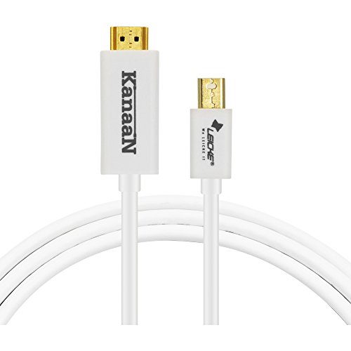 Leicke KanaaN 4K*2K Mini Displayport zu HDMI Kabel 1.8m | Adapter kompatibel mit MacBook Pro Retina, Mac Pro , iMac und Mac Mini | Surface Pro, Surface Pro 2/ Pro 3/ Pro 4 – Surface 3; Surface Book; Surface Docking Stations/ Doc |HDMI 1.4b - 2