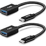 USB C to USB 3.1 Adapter[2 pack], USB C Male to USB Female, Converting USB-C (Thunderbolt 3 Compatible) to USB 3.1 OTG Cable,