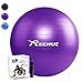 Produktbild REEHUT Anti-Burst Gymnastikball + Pumpe mit Belastbarkeit bis zu 500kg Core-Training Fitness Yoga Pilates Ball - Violett 65CM