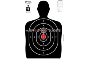 Madwolf Targets Siluetas Tiro policial puntuación. (84,1 x 59,4cm) - (Pack 20 Siluetas)