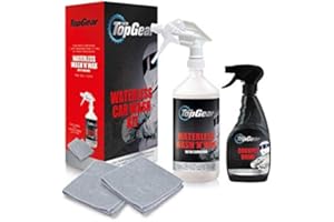 Top Gear - Waterless Car Wash Kit - Included In The Kit, 500ml Cockpit Shine, 1L Waterless Wash Wax & 2x Microfibre Cloth - Presented In Designed Gift Box