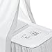 Cambrass 55 x 81 x 65cm Small Bed/ Crib with Applique Designer Mice (Collection 75, White/ Grey)