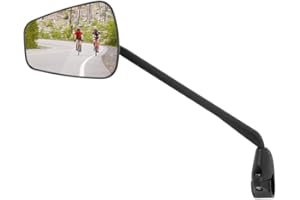 ZEFAL Espion Z56 - Rétroviseur Gauche compatible ebike vélo électrique à miroir incassable et rabattable, Mixte Adulte, Noir, Taille Unique