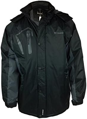 Heavy Waterproof Fully Fleece Lined Skiing Winter Jacket Cargo Press Stud Pockets with Thermal Padded Storm Hood Tapered seams Full zip Coat Top Outdoor Warm Snow Windproof