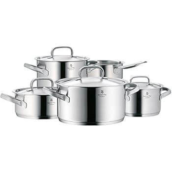 WMF Gourmet Plus Topfset, 5-teilig, mit Metalldeckel