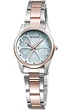 Findtime Damen Uhr Analog Quarzwerk mit Edelstahl Armband Rosegold Silber Blume Strass Elegante Schöne Markenuhr