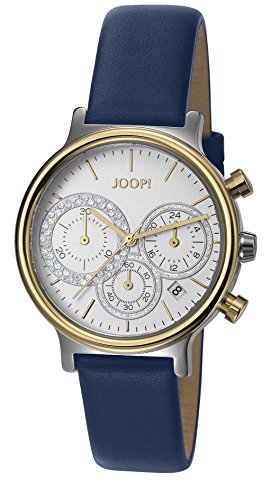 Joop! Damen-Armbanduhr Golden Midnight Chronograph Quarz Leder JP101502012 Joop! Damen-Armbanduhr Golden Midnight Chronograph Quarz Leder JP101502012