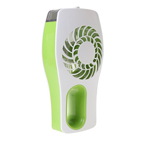 Gazechimp Mini Ventilator Handventilator mit Luftbefeuchter USB Standventilator – Grün - 4