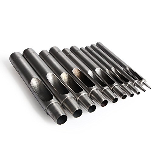 10 Stück Locheisen Lochstanze Leder Lederwaren Papier Craft Druck Werkzeug Gürtel Stanzen Set von 1mm-10mm