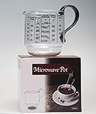 Jarra apta para microondas Sanfor 15057 Jarra medidora y microondas 0,75L, Vidrio, TRANSPARENTE
