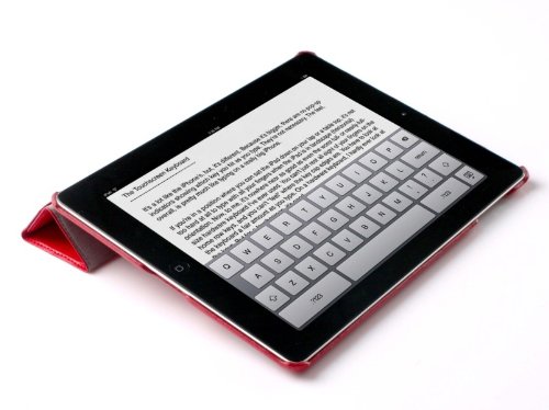 Invision® iPad 2 iPad 3 und iPad 4 Intelligente Hülle – Tolles Design – Magnetische Aufweck/Schlaf-Funktion – Hochwertiges PU-Leder (iPad 2 3 4 / Rot) - 6