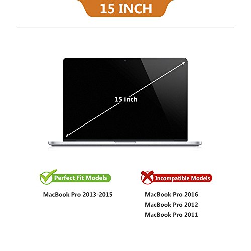 JSVER 15 4 Zoll MacBook Pro Retina Filz Sleeve H  lle Laptop Ultrabook Notebook Tasche speziell f  r 15 4 Zoll MacBook Pro  Klettverschluss Grau