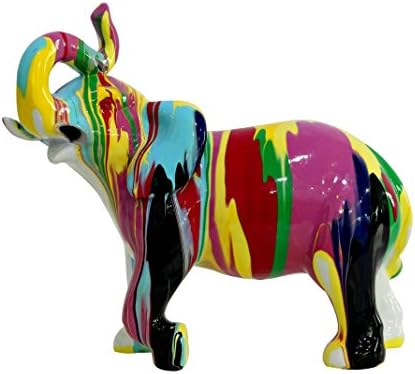 Elephant Statue Decoration Multi-Coloured – Modern Design