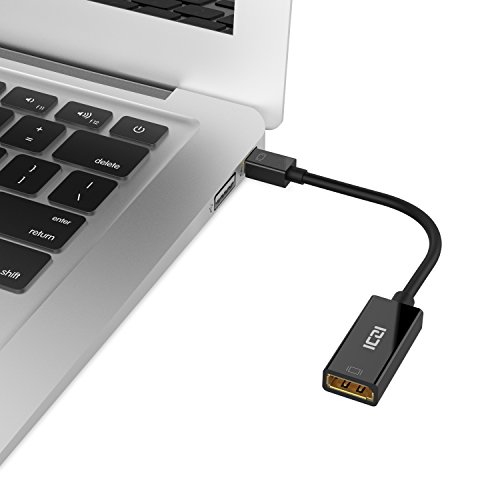 ICZI 4K Mini Displayport auf Displayport Adapter, Male zu Female, vergoldet Stecker, Schwarz, für Macbook, Kiebel KCSMOBILEGAMING PRO7-15, Sureface book und mehr (1 Stuck) - 4