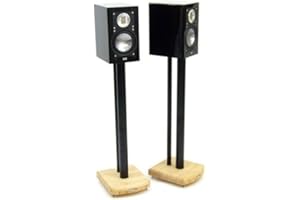 ATACAMA MOSECO 7 Black and Natural Bamboo Speaker Stands