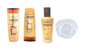 LOreal 6 Oil Nourishing Shampoo with Conditioner Serum and Shower Cap (175 ml) - Set of 4