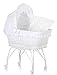 Italbaby Linda Pique Cradle With Capote, White