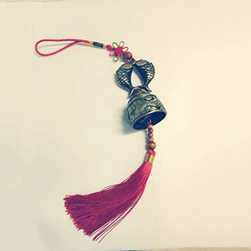 Messing Fisch Windspiel Glocke Hängen Charme Chinesischer Knoten Feng-Shui-Verzierung - 4
