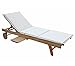 Produktbild Dehner Sunlounger Rollliege Ravenna Luxus, ca. 200 x 73 x 88.5 cm, inkl. Polster, FSC Akazienholz, natur