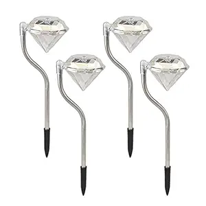Quace Solar Diamond Shaped Garden Light Set of 4