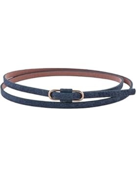 Damara Damen Super Schmal Poppig Jeans Kleid Belt Gürtel