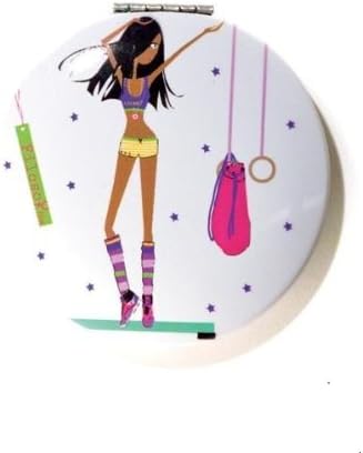 Filosofille Fantaisie de Poche ou de Sac "Pocket or Bag Fantasy" A-01-3001 Pocket Mirror Double-Sided Aluminium Diameter 7 cm Zumba Theme