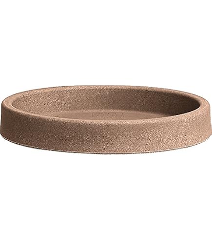 hydroflora 63001450 Vaso Nicoli Hera, Diametro 50 cm, Altezza 38 cm, Colore Avana Opaco