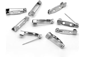 HQ-CLOUD Lot de 10 Support Broche, épingle de sécurité,Épingle de Badge pour DIY Broche/Badge 2cm