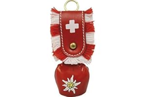 Fan-O-Menal 31602 Cow Bell Metal Swiss Painted Red