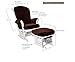 Luxe Basics Cover Me Glider Chair Cover, Chocolate Dot