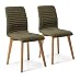 Produktbild Kare Stuhl Lara 2er Set, 41229, bequemer, moderner Esszimmerstuhl im Retro Design, grün (H/B/T) 92x44x45cm