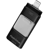 USB Flash Drive HD U-disk Lightning data for iPhone/iPad/iPod micro usb interface flash drive for PC/MAC 16G/32G/64G (16G for iphone, Black)